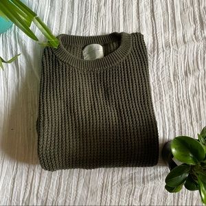 Brunswick Garments Classic Fit by Cotton On | Army Green Oversize Knit Sweater